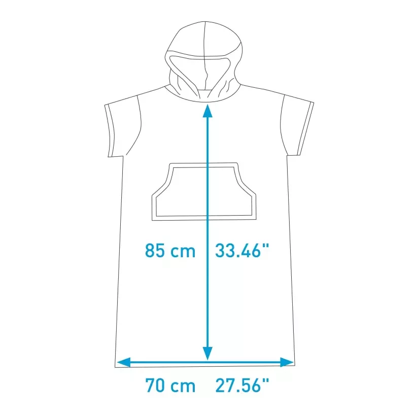 Poncho Junior Surf Logic Cyan & Turquoise