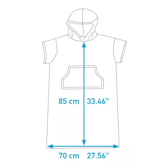 Poncho Junior Surf Logic Cyan & Turquoise