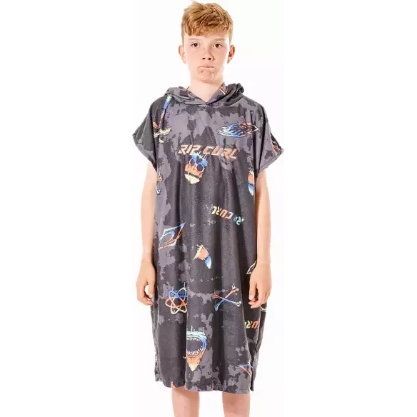 Poncho Rip Curl Print Black Junior