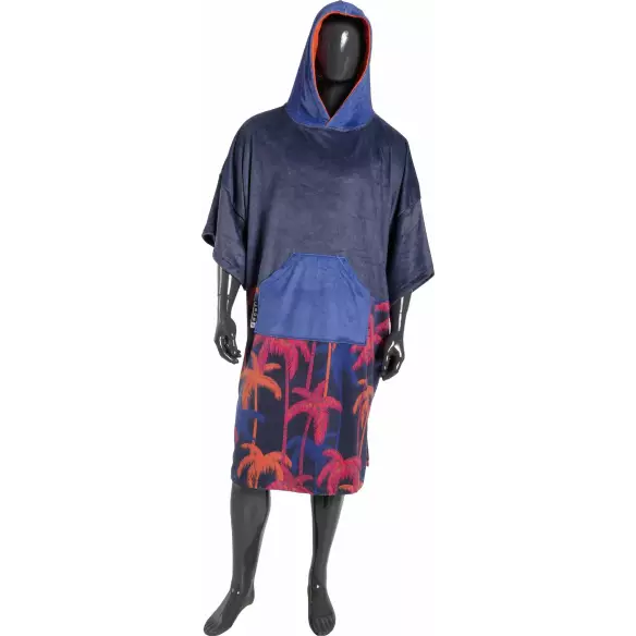 Poncho handdoek Madness Navy Palm Poncho handdoek Madness Navy Palm