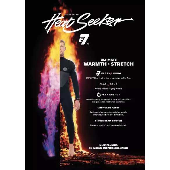 Wetsuit Rip Curl Flash-Bomb Heatseeker 3/2mm Wetsuit Rip Curl Flash-Bomb Heatseeker 3/2mm