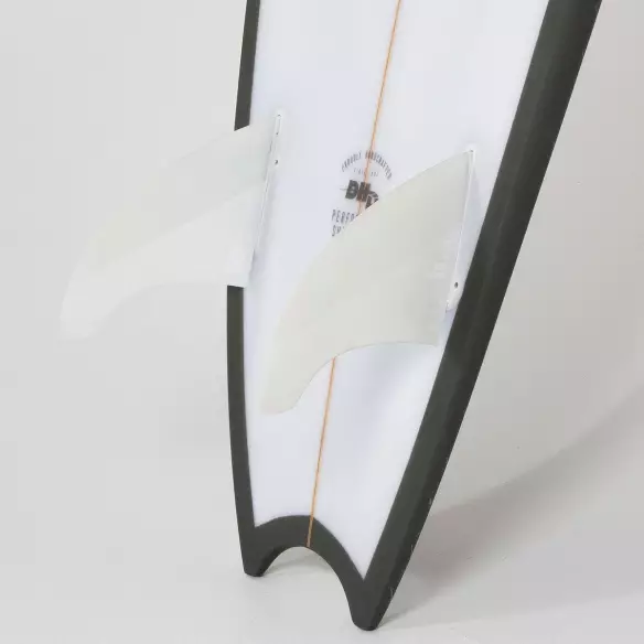 Ailerons de surf FCSII Mick Fanning  Twin+Stabilizer White