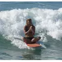 Tavola da surf Isola del Canale in Bianco e Nero