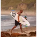 Tavola da surf Isola del Canale in Bianco e Nero