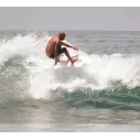 Tavola da surf Isola del Canale in Bianco e Nero
