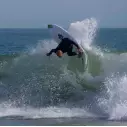 Tavola da surf Isola del Canale in Bianco e Nero