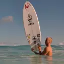 Tavola da surf Isola del Canale in Bianco e Nero