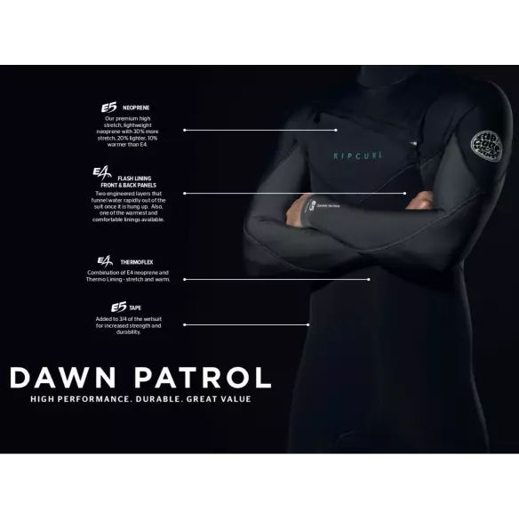 Neoprenanzug Rip Curl Dawn Patrol 4/3mm Junior