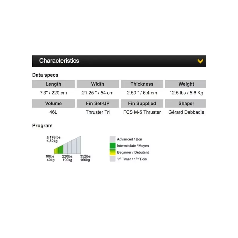 Tabla de Surf Bic Mini Malibu 7'3''