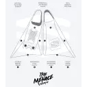 Pinne da bodyboard Sniper Menace Black duo