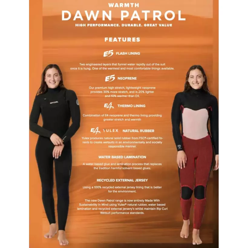 Wetsuit Rip Curl Dawn Patrol Women 4/3mm CZ
