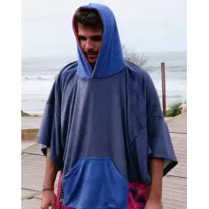 Poncho toalla Madness Navy Palm 2