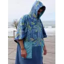 Poncho handdoek Madness Blue Leaf