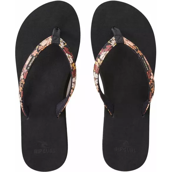 Tongs Rip Curl FREEDOM BLOOM OPEN TOE Black Brown
