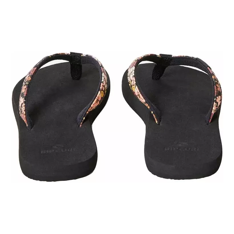 Rip Curl FREEDOM BLOOM OPEN TOE Black Brown flip flops