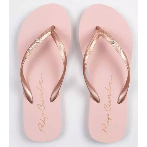 Rip Curl Script wave BLOOM Rose Gold flip flops