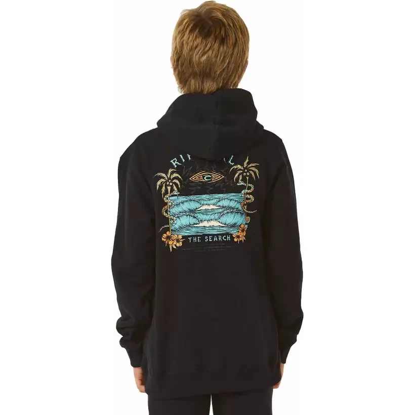 Sweatshirt Rip Curl LOST ISLANDS ART HOOD Black