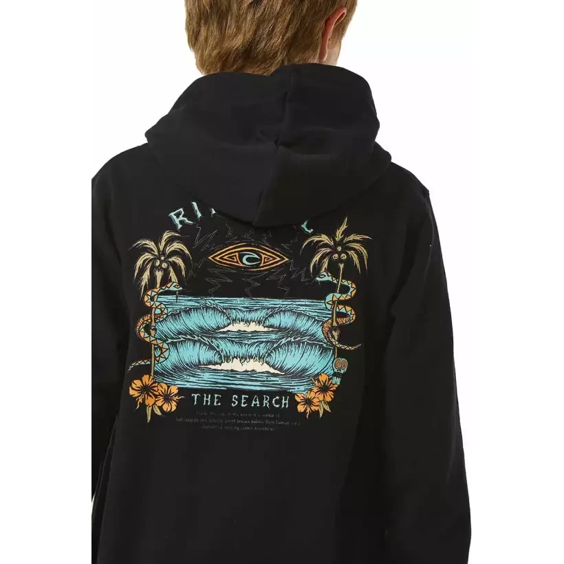 Sweatshirt Rip Curl LOST ISLANDS ART HOOD Black