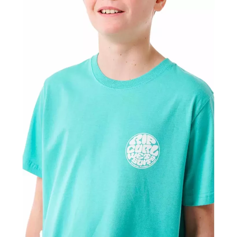 Rip Curl T-Shirt WETSUIT ICON TEE ­KIDS Acqua