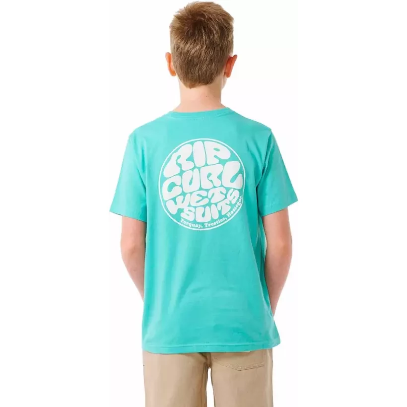 Camiseta Rip Curl WETSUIT ICON TEE ­KIDS Acqua