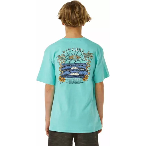 T-Shirt Rip Curl LOST ISLANDS ART TEE ­BOYS Acqua