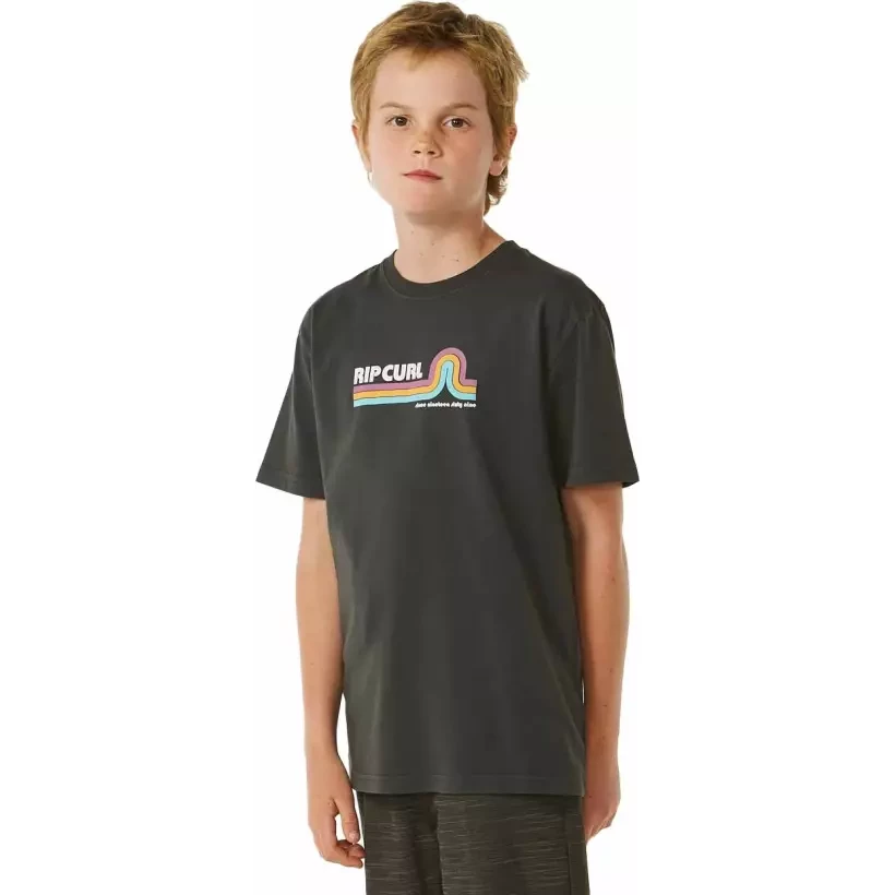 Camisa Rip Curl SURF REVIVAL MUMMA TEE­ BOY WASHED BLACK