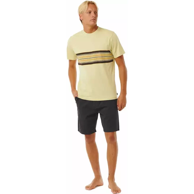 Camiseta Rip Curl SURF REVIVAL STRIPE TEE VINTAGE YELLOW