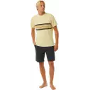 Camisa Rip Curl SURF REVIVAL STRIPE TEE VINTAGE YELLOW