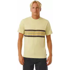Camisa Rip Curl SURF REVIVAL STRIPE TEE VINTAGE YELLOW
