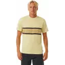 Camisa Rip Curl SURF REVIVAL STRIPE TEE VINTAGE YELLOW
