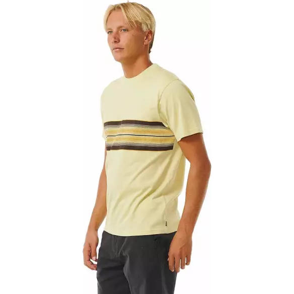 T-Shirt Rip Curl SURF REVIVAL STRIPE TEE VINTAGE YELLOW