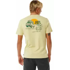 Camisa Rip Curl KEEP ON TRUCKING TEE VINTAGE YELLOW 2