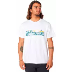 T-Shirt Rip Curl PARADISE LAND TEE White
