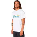 T-Shirt Rip Curl PARADISE LAND TEE White