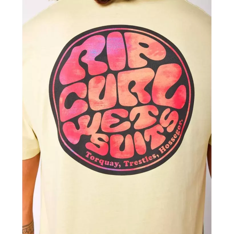 Camisa Rip Curl PASSAGE TEE VINTAGE YELLOW
