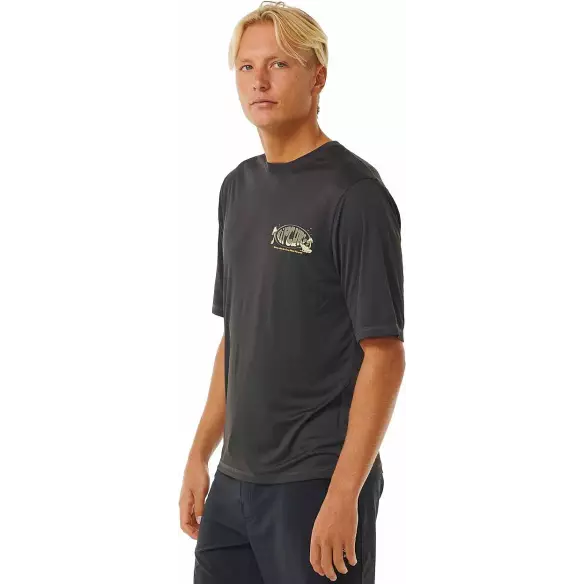 T-Shirt Rip Curl MASON PIPE SURFLITE WASHED BLACK