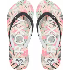 Infradito Roxy tahiti Black/Pink/Soft Lime