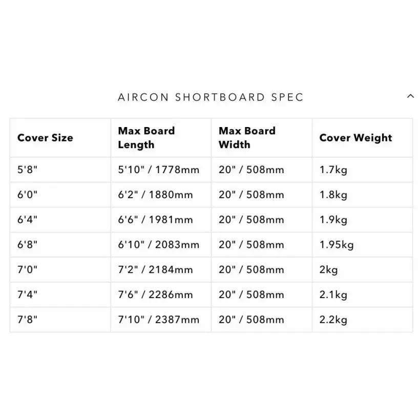 Ocean & Earth Aircon shortboard cover