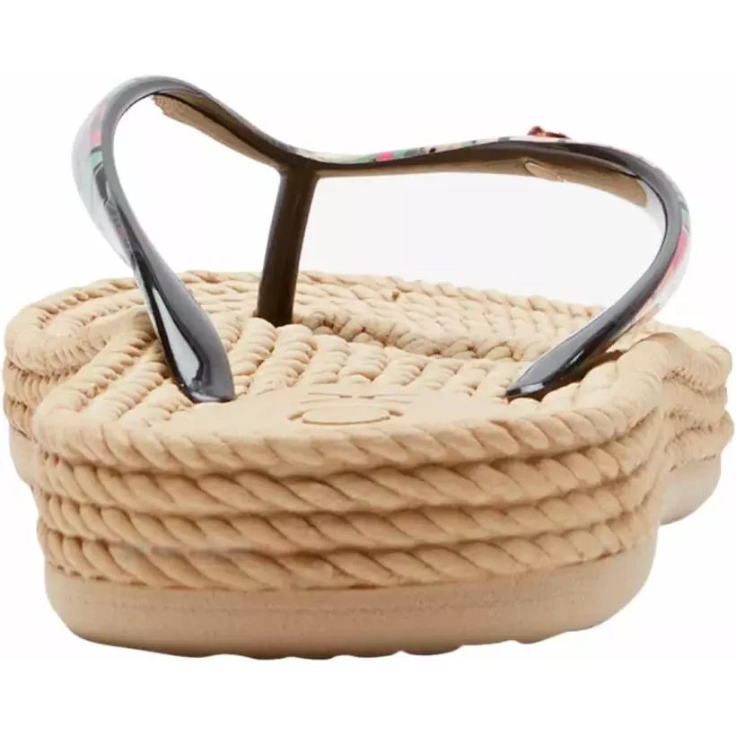 Tongs Roxy South Beach Black/Pink/Soft Lime