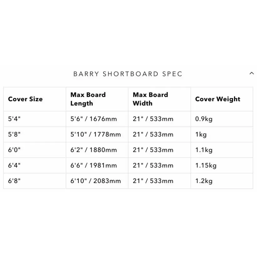 Sacche Ocean & Earth Barry Base shortboard
