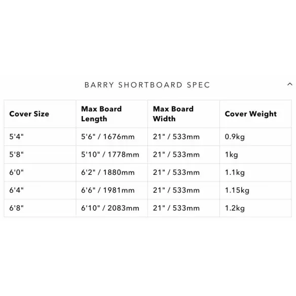 boardbag Ocean & Earth Barry Basic shortboard