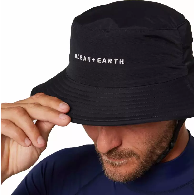 Hut Ocean & Earth Bingin Surf Hat Soft Peak Black