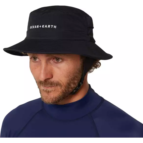 Hut Ocean & Earth Bingin Surf Hat Soft Peak Black