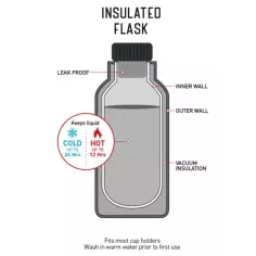 Garrafa Ocean & Earth 350ml Insulated Flip Lid Coffee Mug Black 2