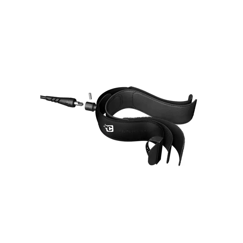 Creatures SuperLite Comp Surfboard Leash Black Silver