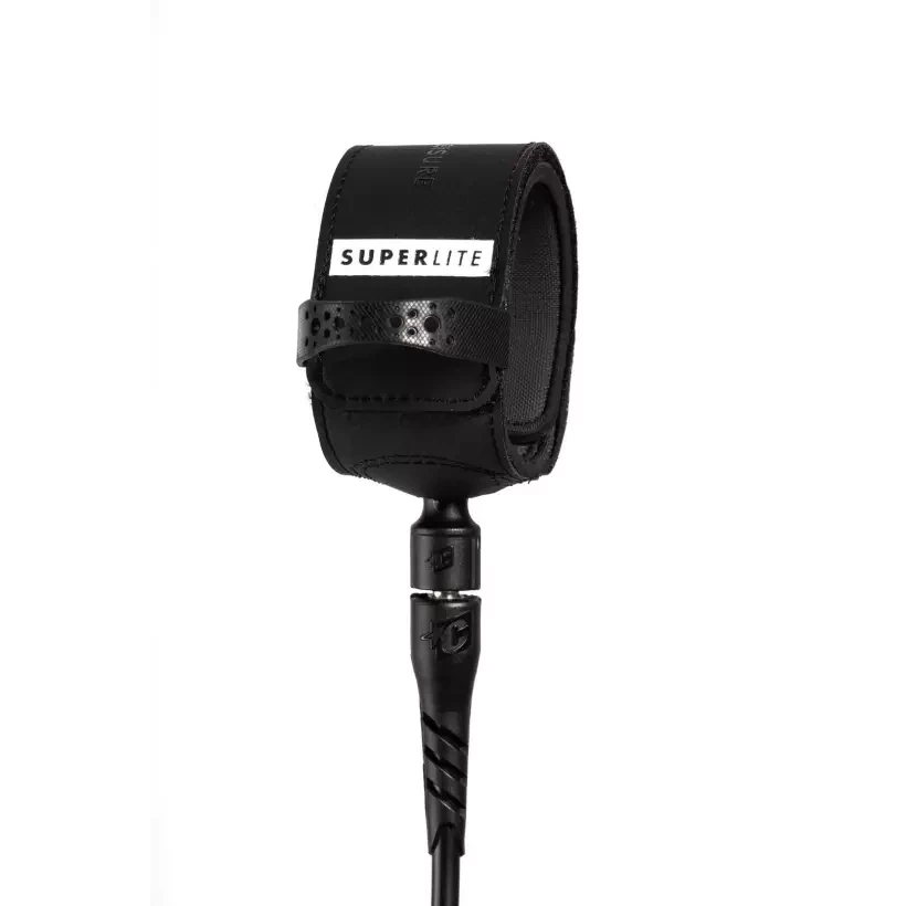 Creatures SuperLite Comp Surfboard Leash Black Silver