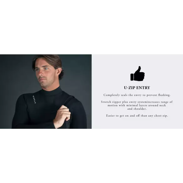 Wetsuit Vissla New Seas 4/3mm Black Wetsuit Vissla New Seas 4/3mm Black