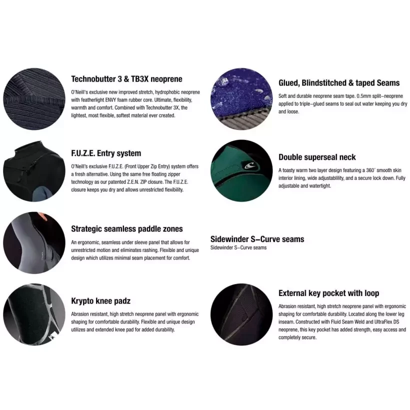 Neopreen O Neill Hyperfreak 5/4mm +