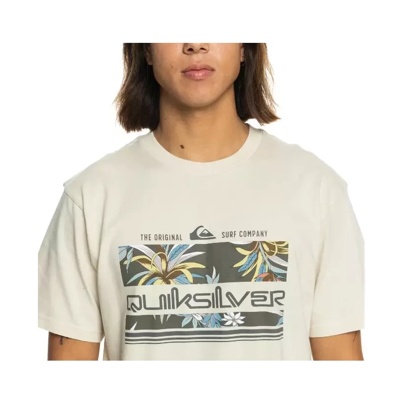 Tee Shirt quiksilver Tropical Rainbow beige