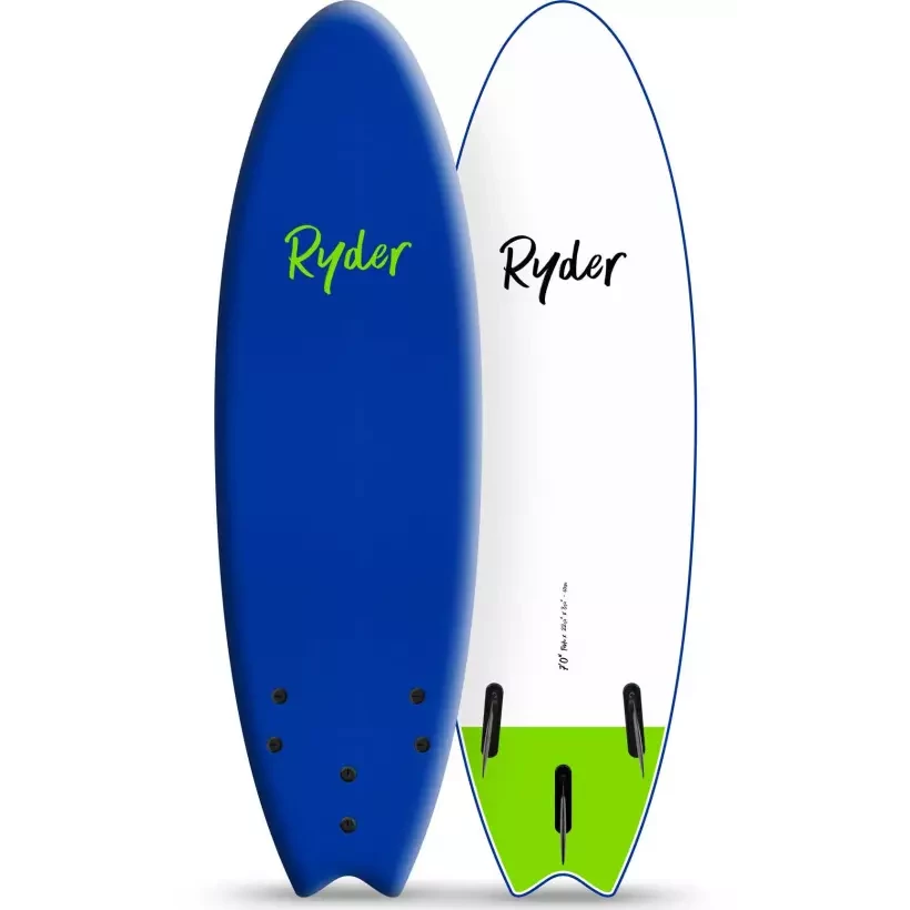 Tabla de surf softboard Ryder Fish Midnight Blue/White